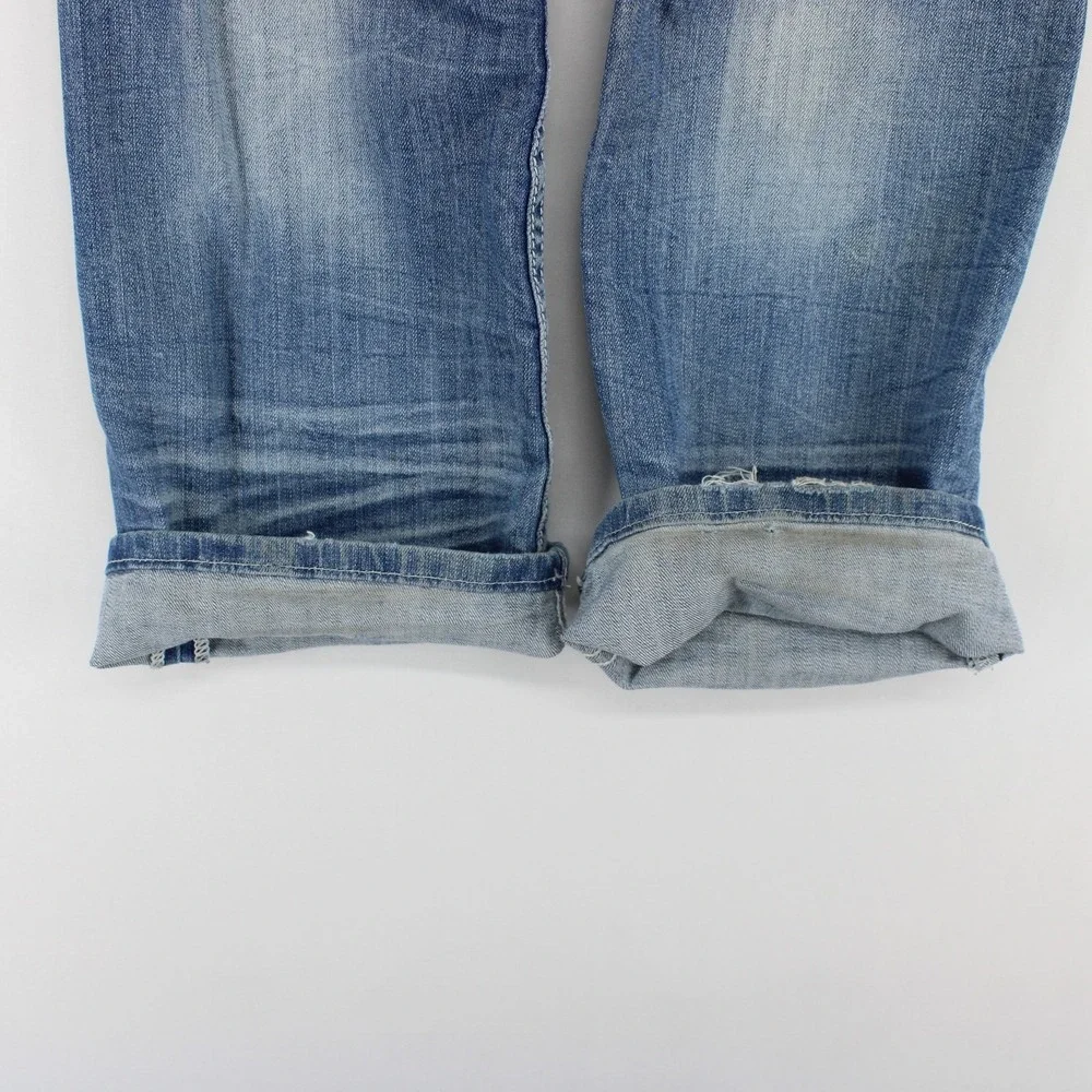 Cowgirl Tuff Co Shattered Jeans Womens 24x31 Blue Thick Stitch Bootcut Stretch